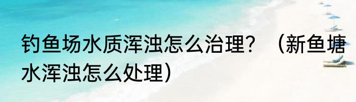 钓鱼场水质浑浊怎么治理？（新鱼塘水浑浊怎么处理）
