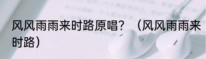风风雨雨来时路原唱？（风风雨雨来时路）