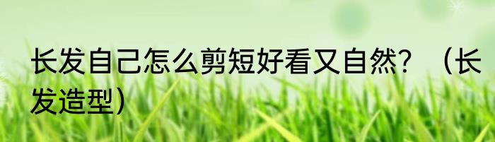 长发自己怎么剪短好看又自然？（长发造型）