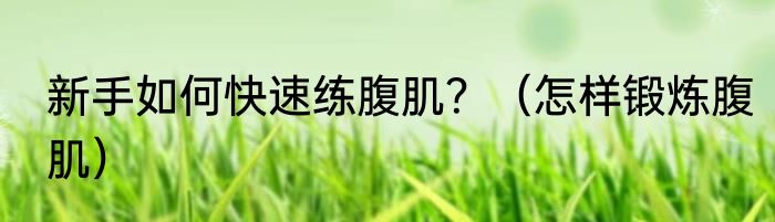 新手如何快速练腹肌？（怎样锻炼腹肌）