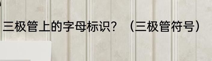 三极管上的字母标识？（三极管符号）