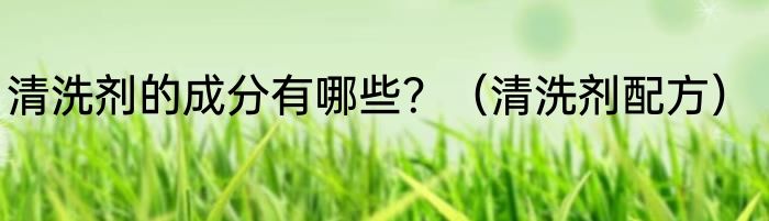 清洗剂的成分有哪些？（清洗剂配方）