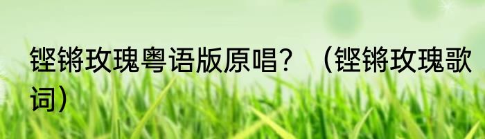 铿锵玫瑰粤语版原唱？（铿锵玫瑰歌词）