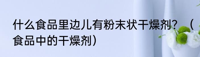 什么食品里边儿有粉末状干燥剂？（食品中的干燥剂）