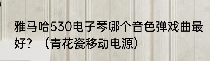 雅马哈530电子琴哪个音色弹戏曲最好？（青花瓷移动电源）