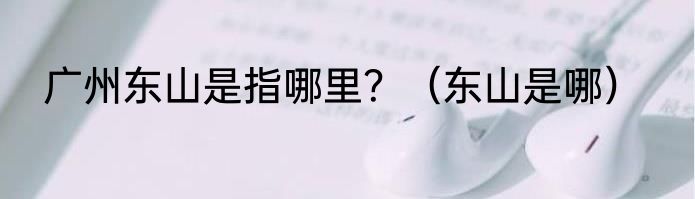 广州东山是指哪里？（东山是哪）