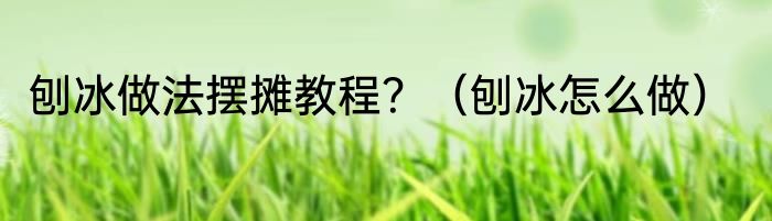 刨冰做法摆摊教程？（刨冰怎么做）