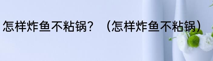 怎样炸鱼不粘锅？（怎样炸鱼不粘锅）