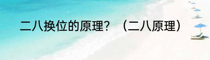 二八换位的原理？（二八原理）