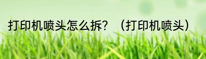 打印机喷头怎么拆？（打印机喷头）