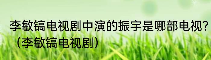 李敏镐电视剧中演的振宇是哪部电视？（李敏镐电视剧）