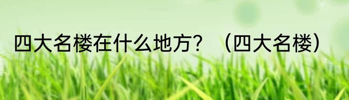 四大名楼在什么地方？（四大名楼）