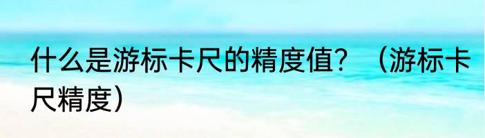 什么是游标卡尺的精度值？（游标卡尺精度）