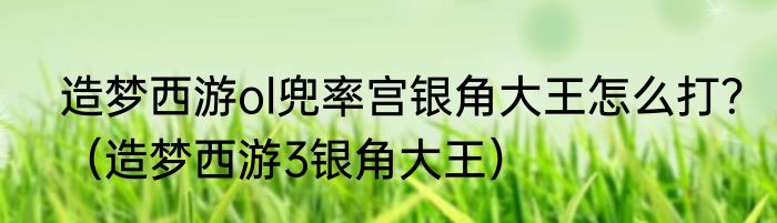 造梦西游ol兜率宫银角大王怎么打？（造梦西游3银角大王）