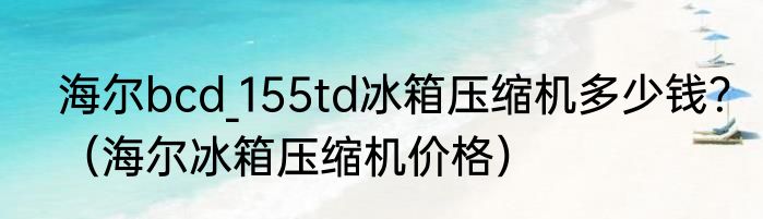 海尔bcd_155td冰箱压缩机多少钱？（海尔冰箱压缩机价格）