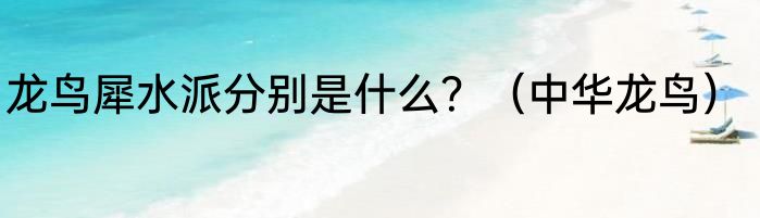 龙鸟犀水派分别是什么？（中华龙鸟）