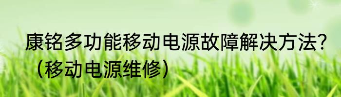 康铭多功能移动电源故障解决方法？（移动电源维修）