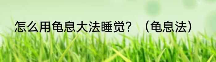 怎么用龟息大法睡觉？（龟息法）