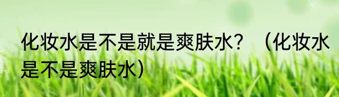 化妆水是不是就是爽肤水?(化妆水是不是爽肤水)