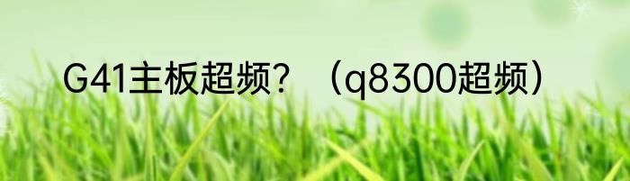 G41主板超频？（q8300超频）