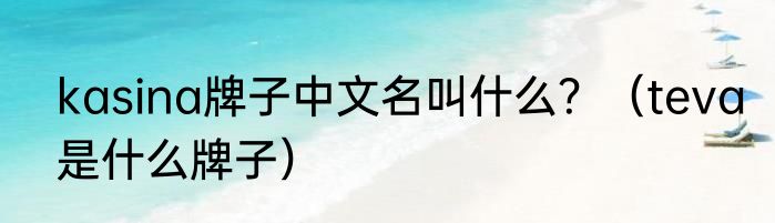 kasina牌子中文名叫什么？（teva是什么牌子）