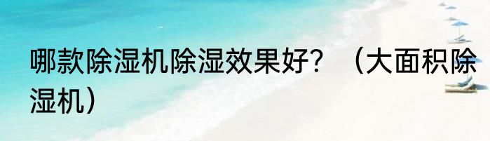 哪款除湿机除湿效果好？（大面积除湿机）