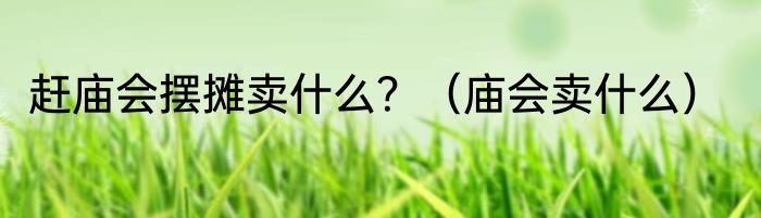 赶庙会摆摊卖什么？（庙会卖什么）