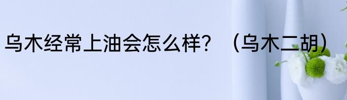 乌木经常上油会怎么样？（乌木二胡）