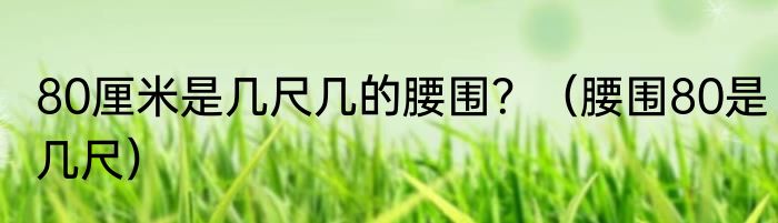 80厘米是几尺几的腰围？（腰围80是几尺）