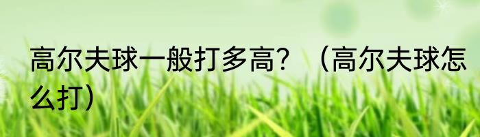 高尔夫球一般打多高？（高尔夫球怎么打）