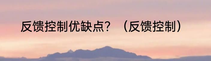 反馈控制优缺点？（反馈控制）