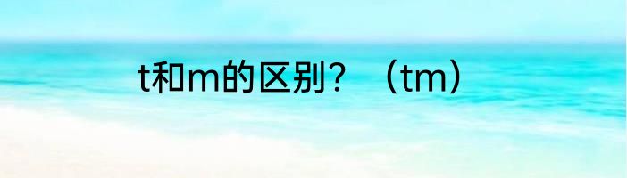 t和m的区别？（tm）