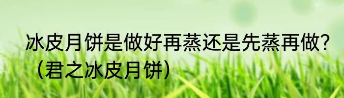 冰皮月饼是做好再蒸还是先蒸再做？（君之冰皮月饼）