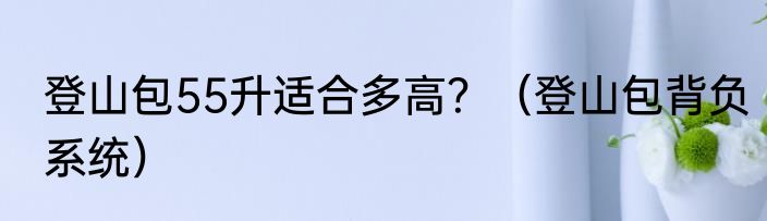 登山包55升适合多高？（登山包背负系统）
