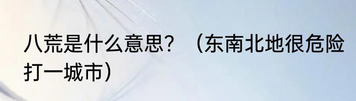 八荒是什么意思？（东南北地很危险打一城市）