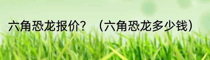 六角恐龙报价？（六角恐龙多少钱）