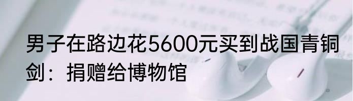 男子在路边花5600元买到战国青铜剑：捐赠给博物馆