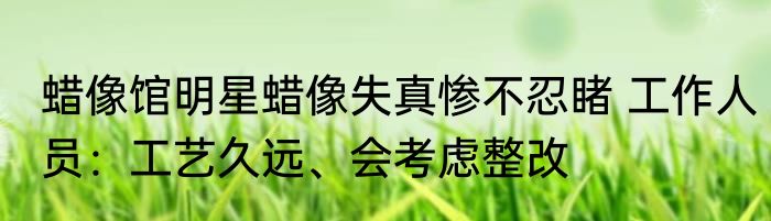 蜡像馆明星蜡像失真惨不忍睹 工作人员：工艺久远、会考虑整改