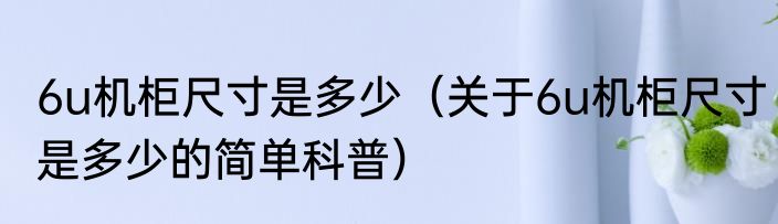6u机柜尺寸是多少（关于6u机柜尺寸是多少的简单科普）