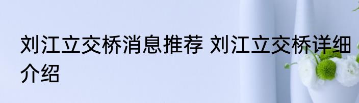 刘江立交桥消息推荐 刘江立交桥详细介绍
