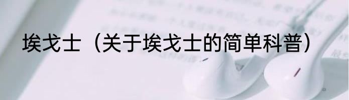 埃戈士（关于埃戈士的简单科普）