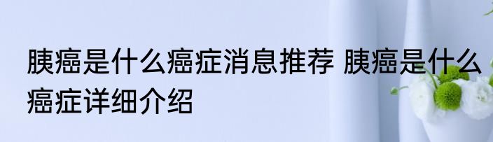 胰癌是什么癌症消息推荐 胰癌是什么癌症详细介绍