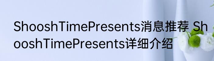 ShooshTimePresents消息推荐 ShooshTimePresents详细介绍