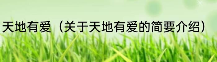 天地有爱（关于天地有爱的简要介绍）