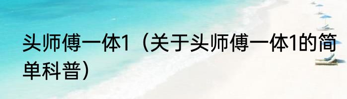 头师傅一体1（关于头师傅一体1的简单科普）