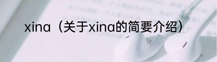 xina（关于xina的简要介绍）
