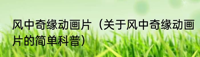 风中奇缘动画片（关于风中奇缘动画片的简单科普）