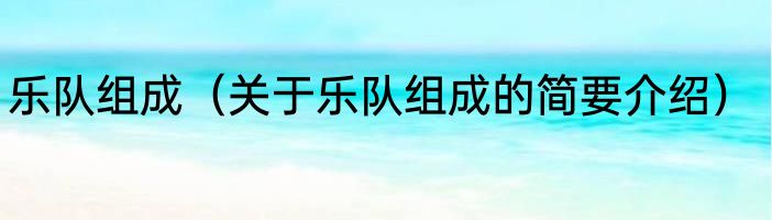 乐队组成（关于乐队组成的简要介绍）