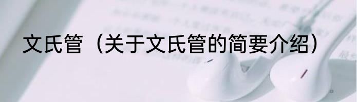 文氏管（关于文氏管的简要介绍）
