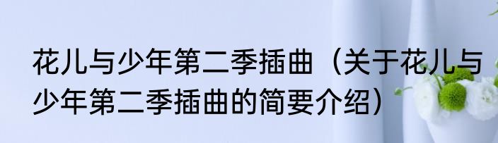 花儿与少年第二季插曲（关于花儿与少年第二季插曲的简要介绍）